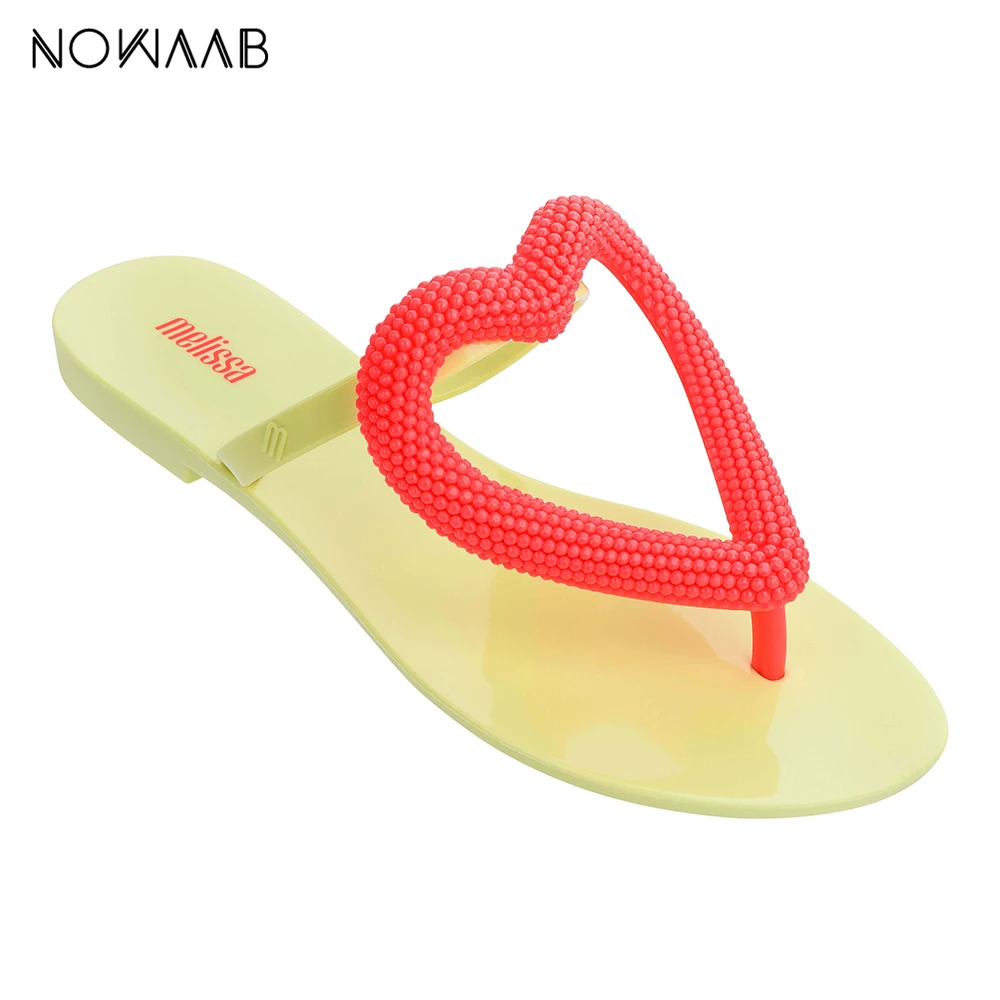 Женские шлепанцы с большими сердечками Melissa оригинальные брендовые желейные