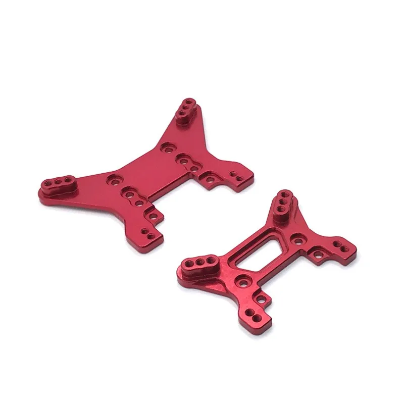 WLtoys 1/10 104001 RC Car Metal Upgrade and Modification Parts, a Pair of Front and Rear Shock Absorbers, Red, Blue, Titanium enlarge