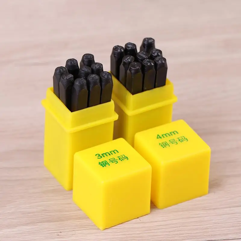 

1Box/Set Metal Leather Stamping Kit Steel Numbers Stamp Punch Tools Letter Set