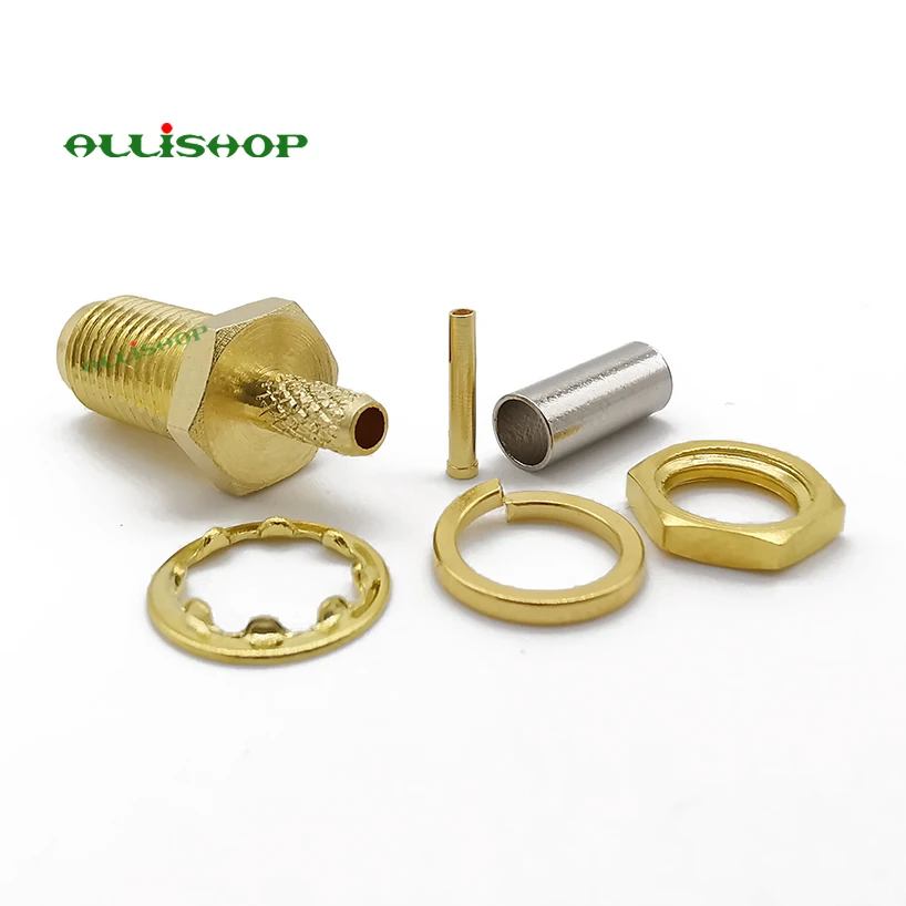 Гнездовой разъем SMA гайка гнездовой обжим для кабеля RG316 провод|female sma connector|female