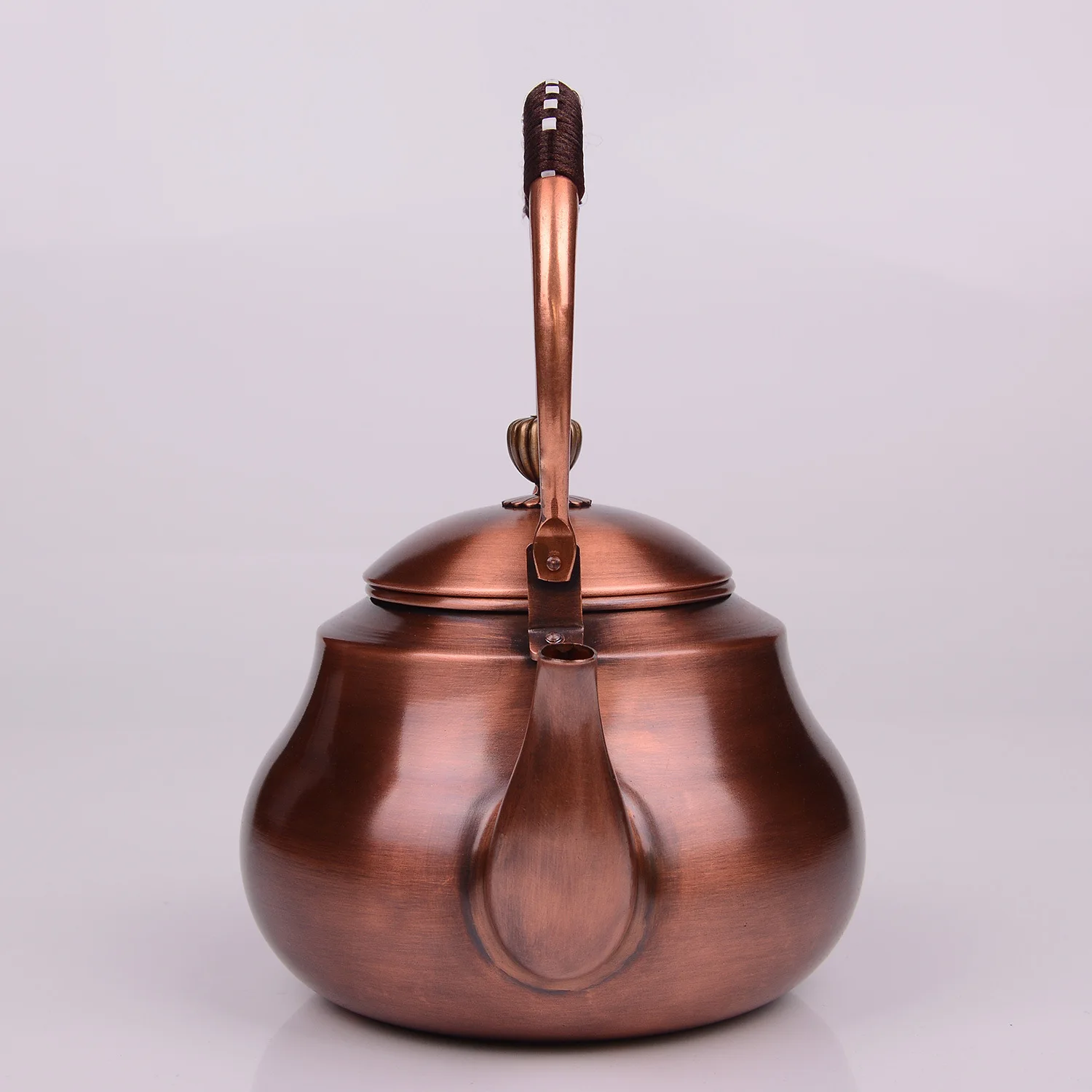 

Red Copper Pot High-end Semi-manual Simple And Beautiful Pure Copper Inner Wall Anti-scalding Easy To Hold Household Tea Set