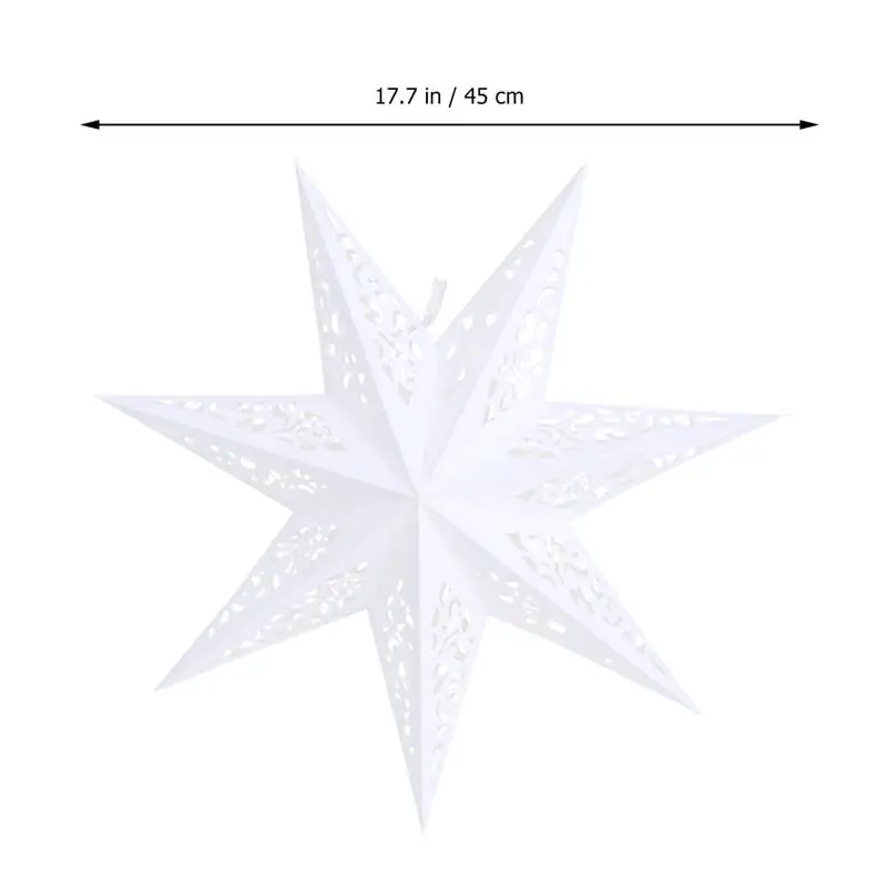 

Hollow Out Star Party Light Window Grille Home Bedroom Night Light Paper Star Holiday Decoration Lamp Shade Garden Hanging Decor