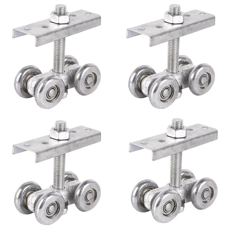 

HOT 4PCS Heavy Hanging Rail Sliding Door Rollers Industrial Equipment Orbital Track Bearing Wheels Pulleys Runners Loading 400KG