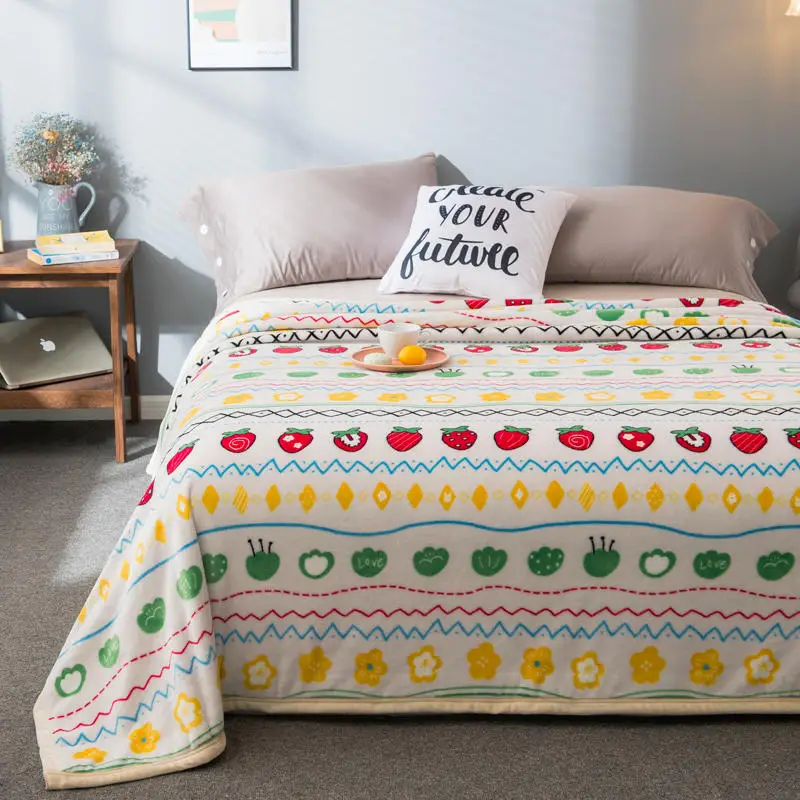 

High quality Flannel Throw Blanket for sofa winter Keep Warm Sofa thick Blanket Home Textiles Family Gift