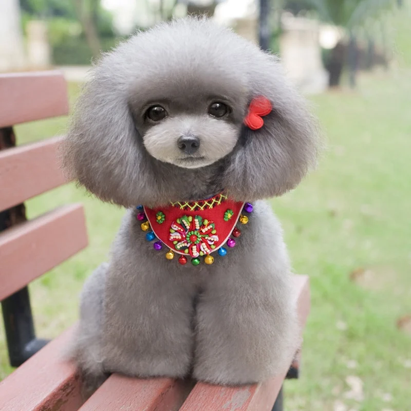 Китайский миноритарный стиль бандана для ухода за домашними животными ошейник