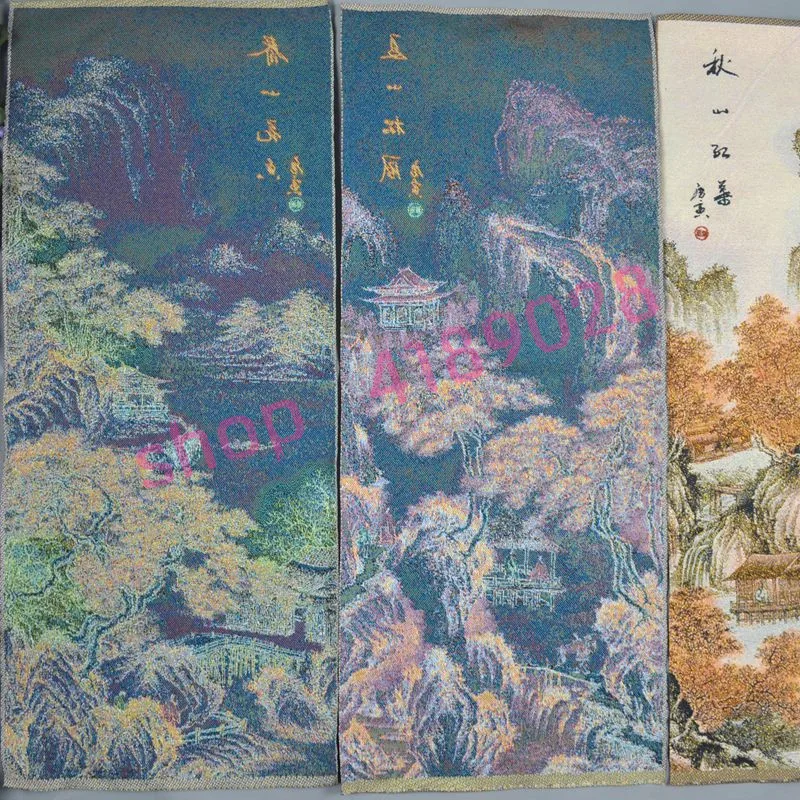 Парчовая ткань Tang Yin весна лето осень и зима четыре картины на экране коллекция