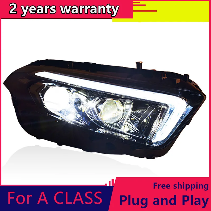 

Car Styling For Mercedes-Benz A180 A200 2019-2020 ALL led headlight BI-led lens headlight assembly