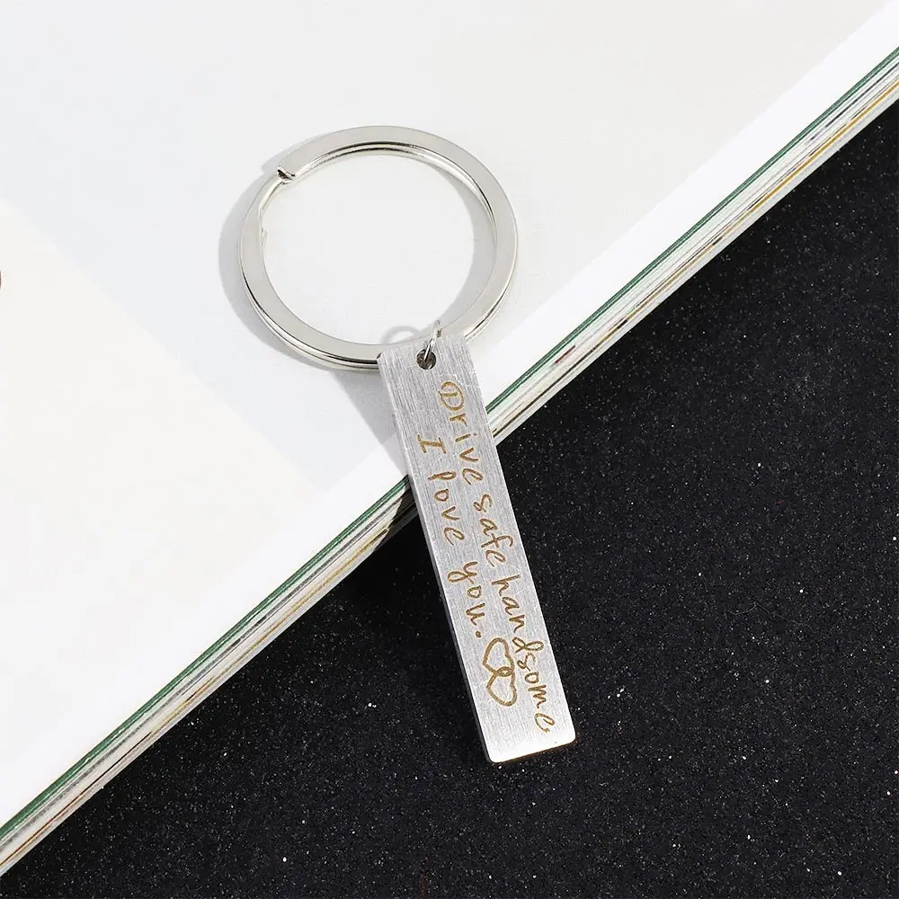 Нержавеющая сталь безопасность вождения гравировкой автомобильный брелок для