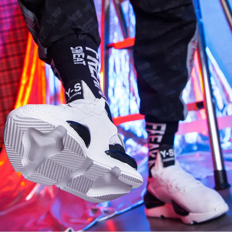 Новое поступление обувь мужская искусственная кожа на платформе кроссовки