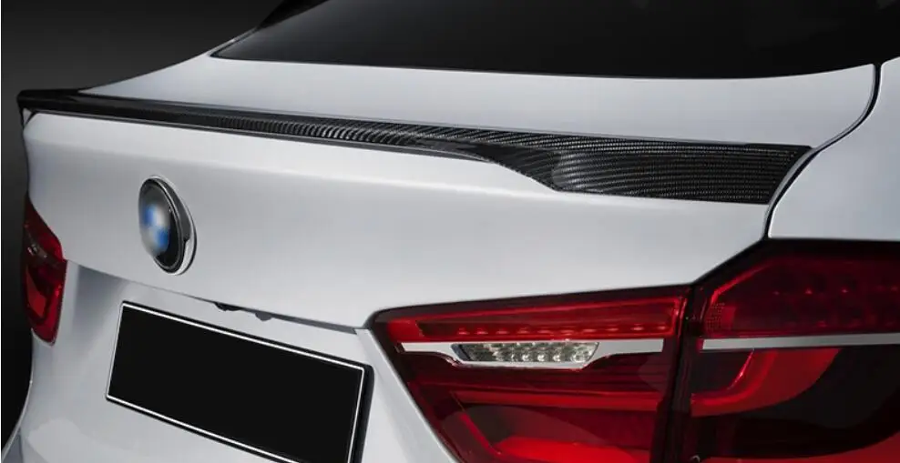 Дизайнерский карбоновый чехол для багажника выступ Спойлеры BMW X6 F16 2015 2016 2017