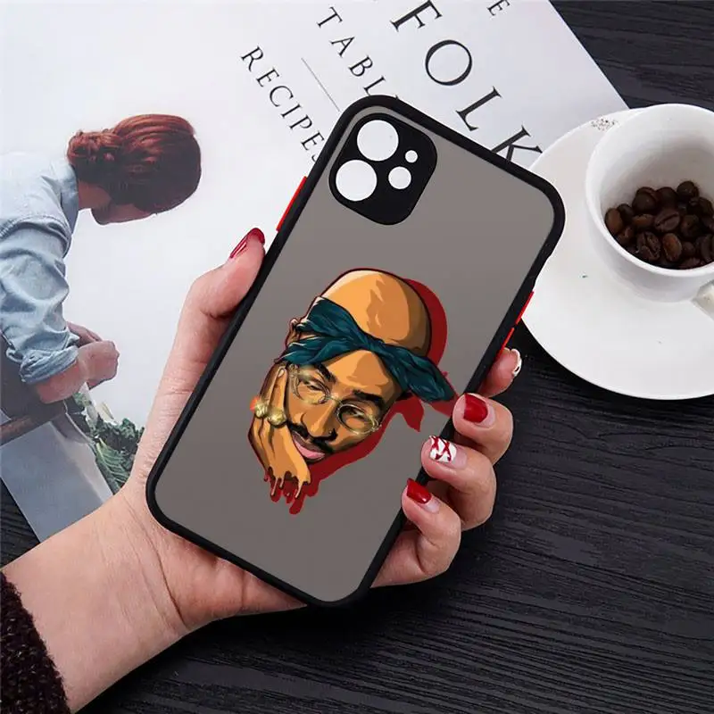 

2Pac Phone Case Transparent Matte for iPhone 7 8 11 12 s mini pro X XS XR MAX Plus cover funda