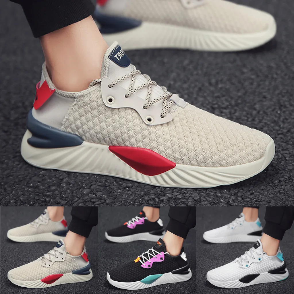 

SAGACE Summer sneakers Men Hollow Mesh Breathable Sneakers Non-Slip Wear-Resistant Sneakers Air mesh casual shoes men fashion