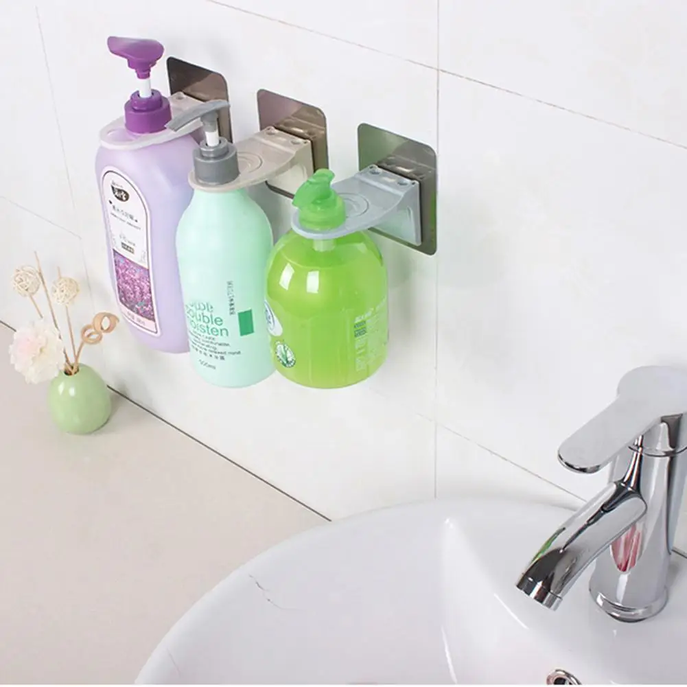 Новый горячий настенный волшебный липкий крючок для шампуня душевая бутылка