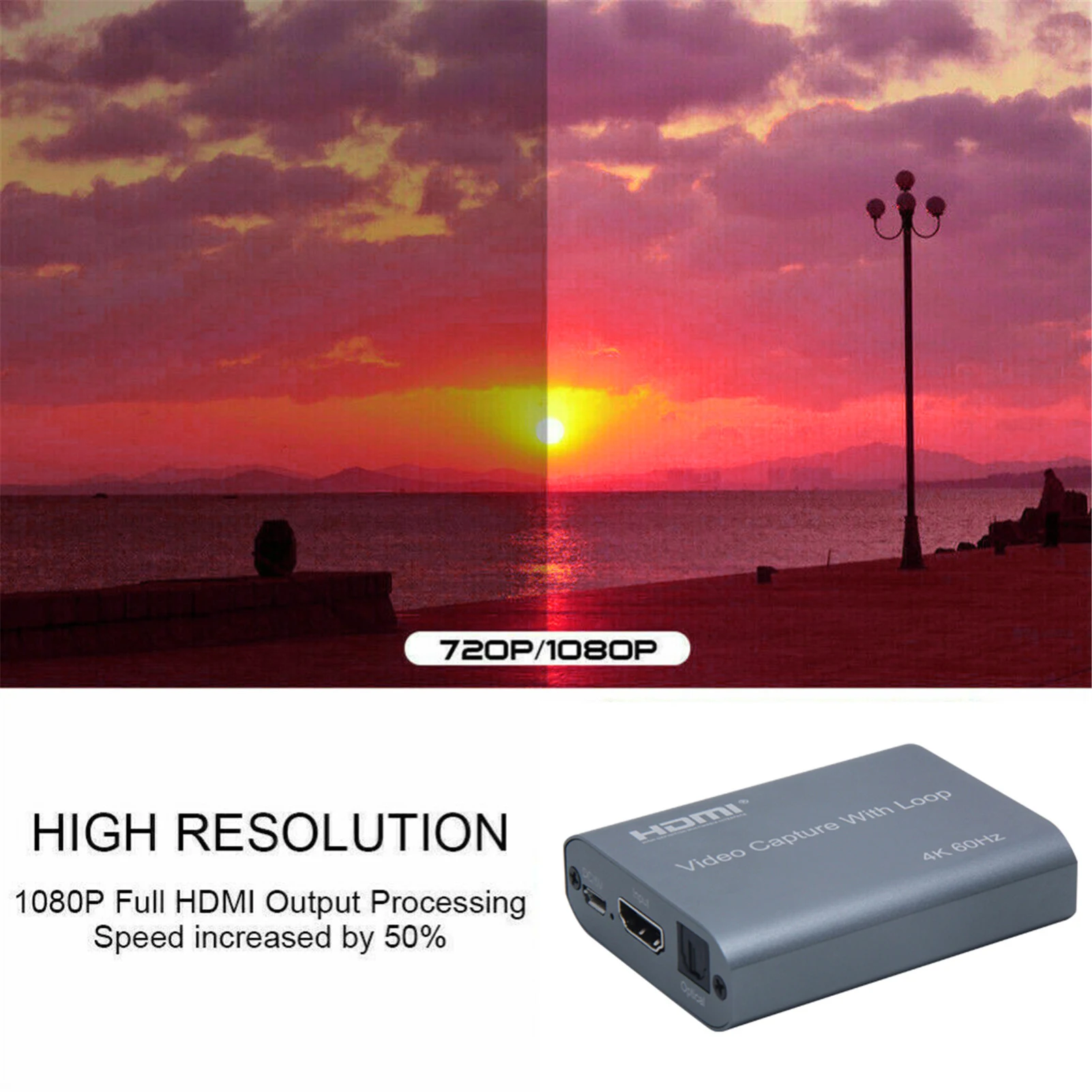 Карта видеозахвата 4K 60 Гц USB 3 0 1080p Loop Out оптический аудиовыход мини 2 для записи игр