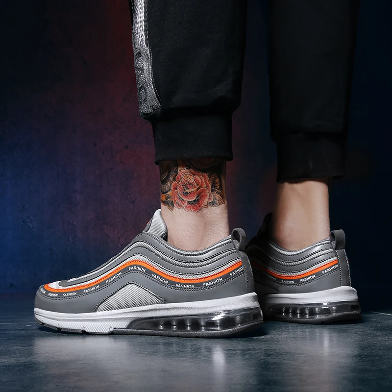 Air Cushion Thick Sole Platform Sneakers Men Vulcanize Shoes Man Mixed Color Chunky Dad Shoes Men Trainers Creepers Loafers