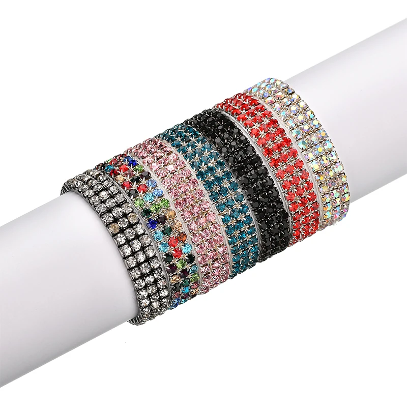 Модный женский браслет с цирконом Регулируемый Серебряный кристаллами для