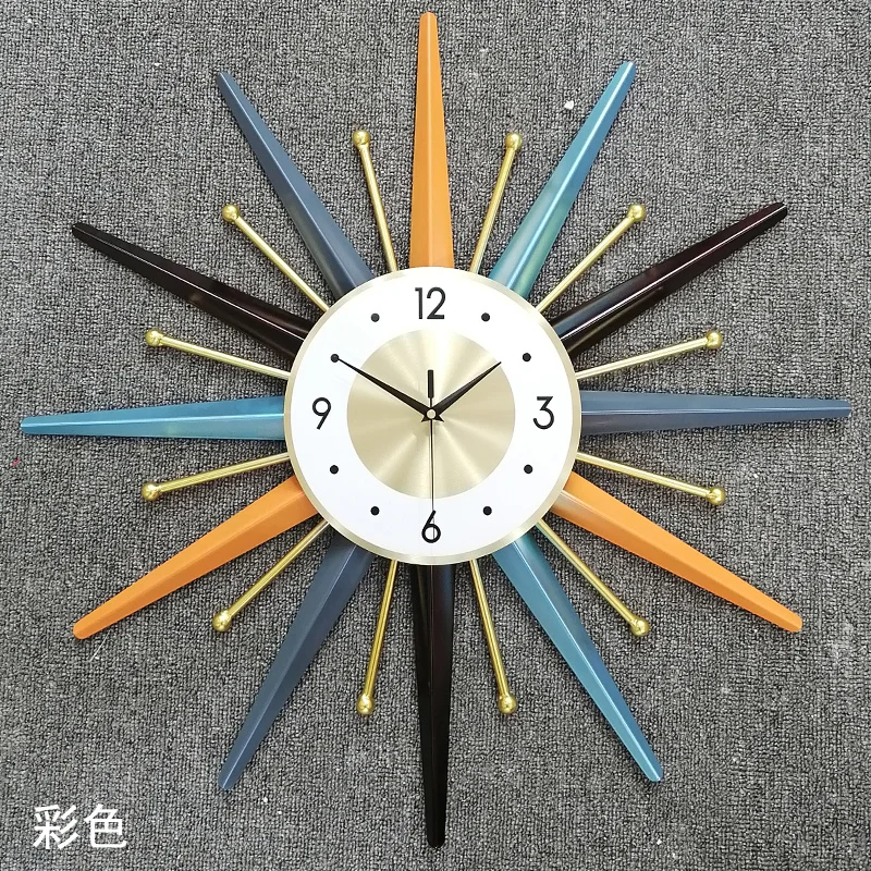 

Creative Fashion Metal Wall Clock Modern Design Non Ticking Luxury Living Room Wall Clock Silent Horloge Home Decor BD50WC