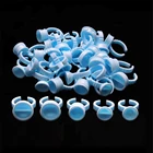 Кольца для клея для наращивания ресниц, пигмент для татуажа, держатель клея, кольцо, клей для ресниц HPNESS, 100 шт.