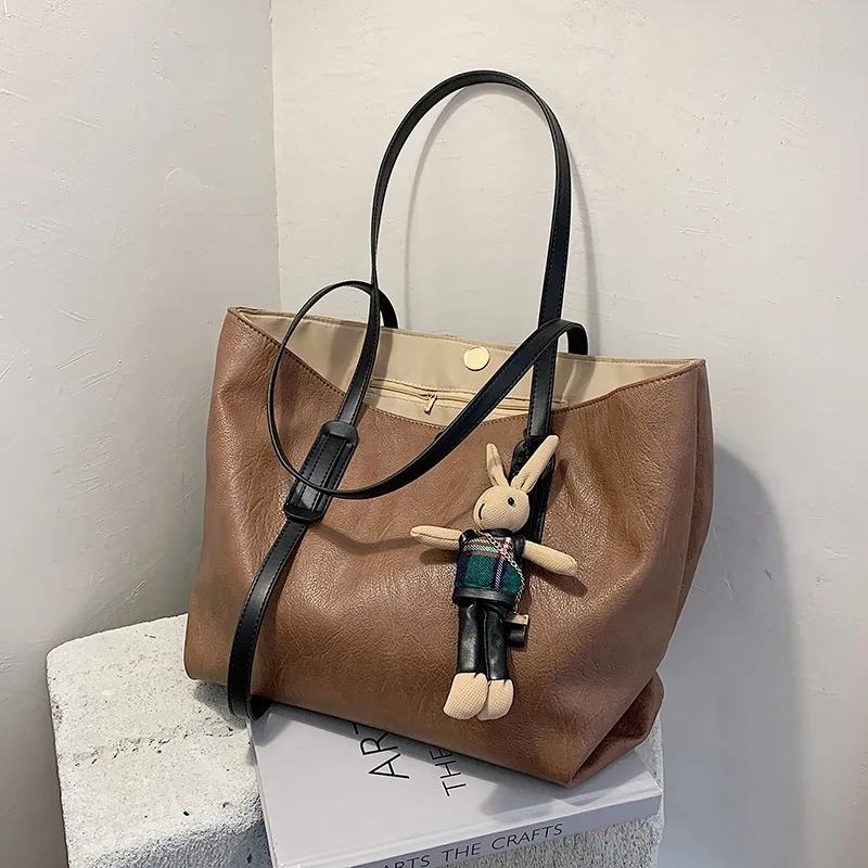 

moda de Simple bolsos 2021 de gran capacidad de la Pu bandoleras de piel para las mujeres mensajero bolso mango superior