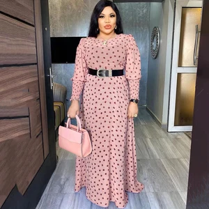 MD African Print Dresses For Women 2021 Summer New Fashion Boho Floral Dashiki Dress Long Abayas Large Size Boubou Ankara Outfit