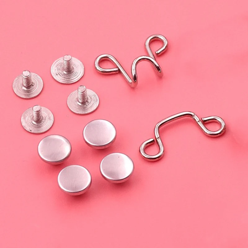 

DIY Invisible Adjust Button Metal Jeans Waist Removable Buckle No Nails Waist Button Detachable Button Waist Adjustment Button