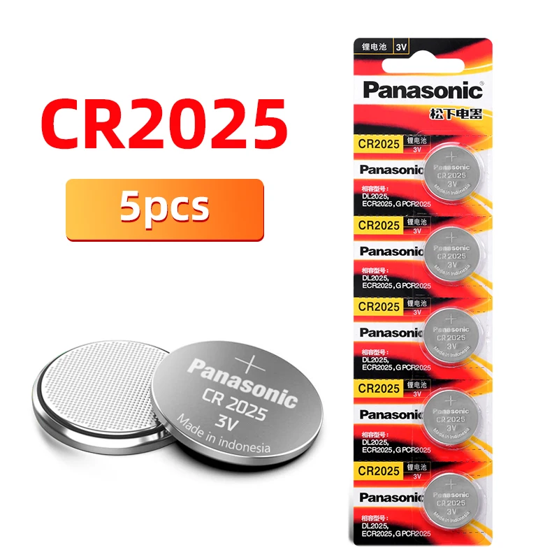 Оригинальный PANASONIC 5 шт./лот cr2025 кнопочные батареи 3 в монета литиевая игра
