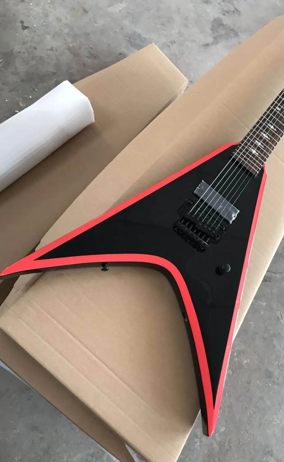 Бесплатная доставка гитара под заказ 7 струн электрическая с инкрустацией