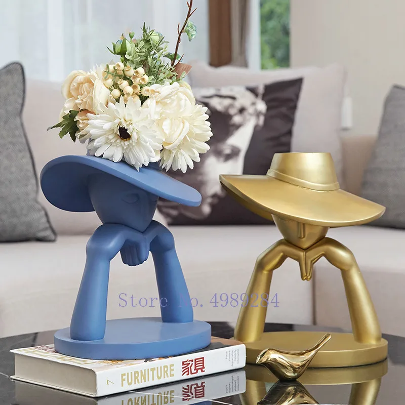 Креативная Скандинавская ваза из смолы абстрактные скульптурные поделки