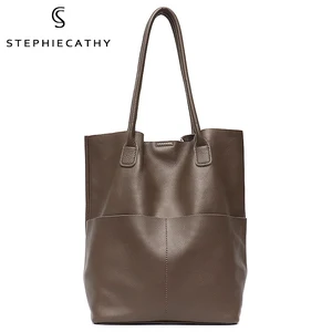 Сумка женская из натуральной кожи, винтажная, большая