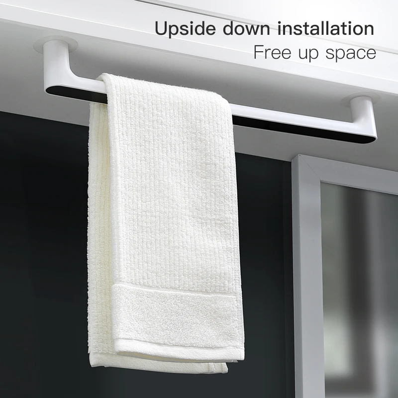 

Self-adhesive Towel Holder Rack Wall Mounted Towel Hanger Bathroom Organizer Towel Bar Shelf Bathroom Hook Kitchen Wipes Hanging