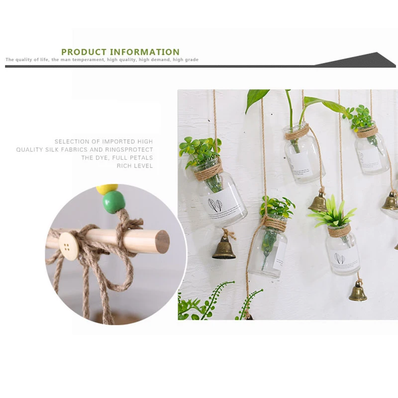 Креативная подвесная стеклянная ваза бутылка гидропоники зеленое растение