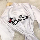 Халат для невесты, для свадьбы, помолвки, девичника, Свадебный праздник, подарок украшения для спа