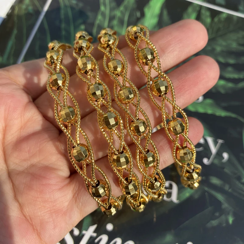 

4 шт./комплект, женский медный браслет с бусинами