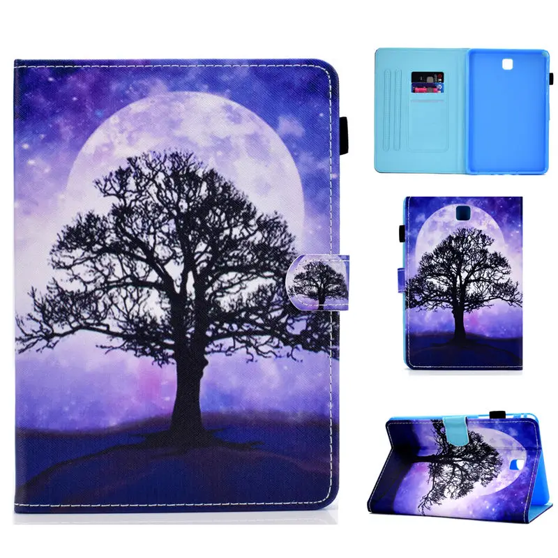 S034 SM-T355 чехол для Samsung Galaxy Tab A 8,0 SM-T350 T355 P350 Smart Cover Funda модный мультяшный Кот планшет PU кожаный чехол-подставка - Цвет: S034