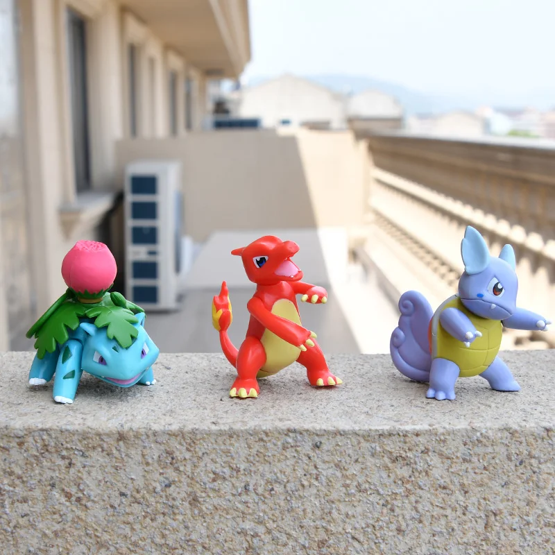 

TAKARA TOMY Animation Pokemon Pocket Monster Elf Doll Action Figures Ivysaur Charmeleon Wartortle Movable joint PVC Model Toy