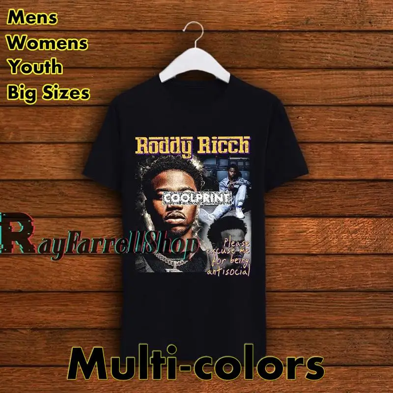 

Roddy Ricch рэп хип-хоп 90-е Ретро Винтажные футболки оверсайз мужские новые футболки с принтом