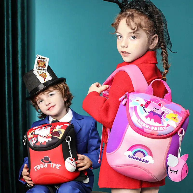 Милый детский рюкзак с рисунком единорога для детей 2-5 лет школьные сумки