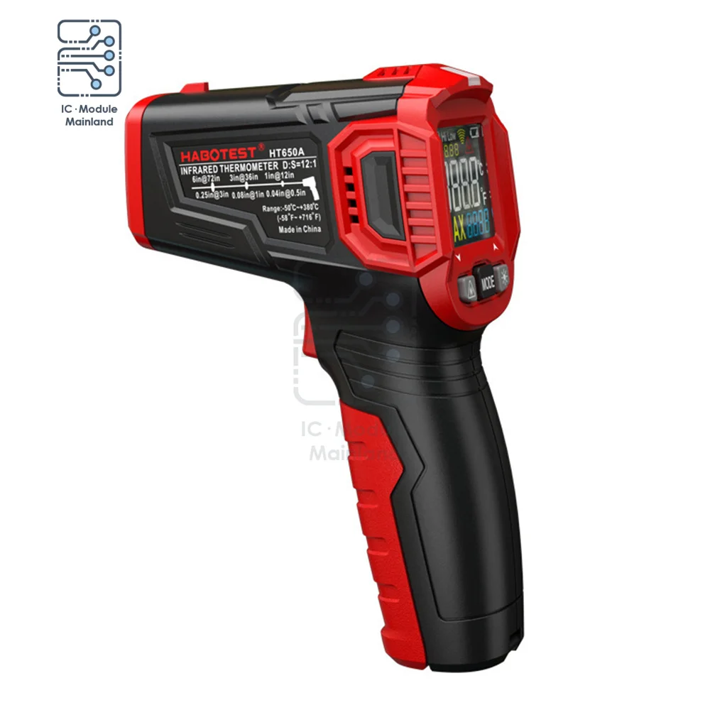 

HT650A Infrared Thermometer Laser Temperature Meter HT650C Temperature Gun Humidity Meter Hygrometer Touchless Termometro
