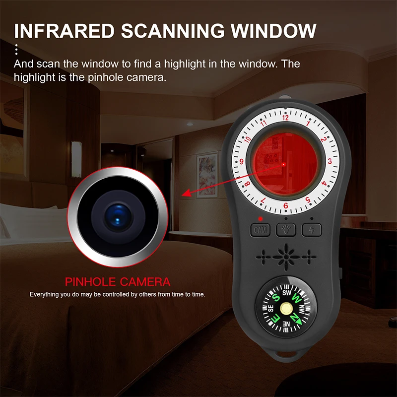 anti spy hidden camera detector spy gadgets espia camaras device finder espion cam wireless scanner portable anti thef sensor free global shipping
