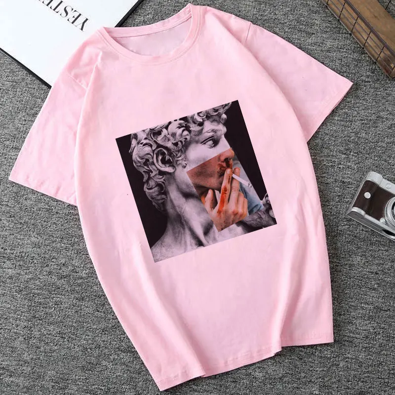 Повседневные розовые топы со змеиной головой монстра медузы смешная Женская