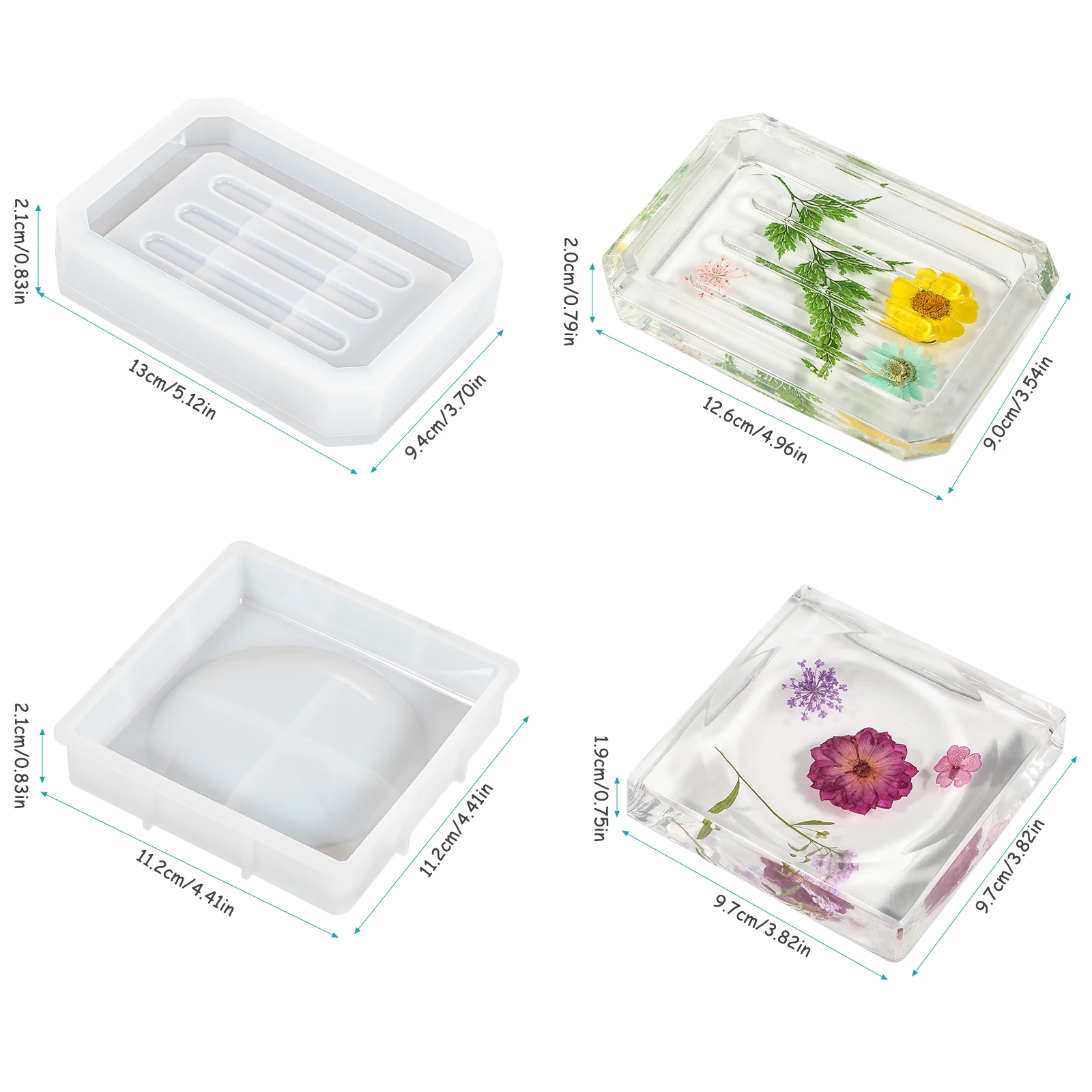 

Resin For Box Storage Mold Dish Ring Casting Silicone Tray Soap Decoration Jewelry Soap Of 2