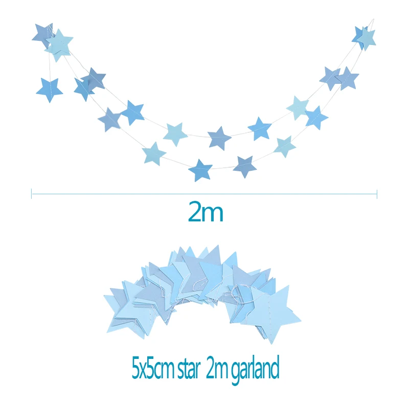 star garland I am 1 Today, бумажный баннерный баннер на день рождения для маленьких мальчиков и девочек, украшение для первого дня рождения - Цвет: star garland