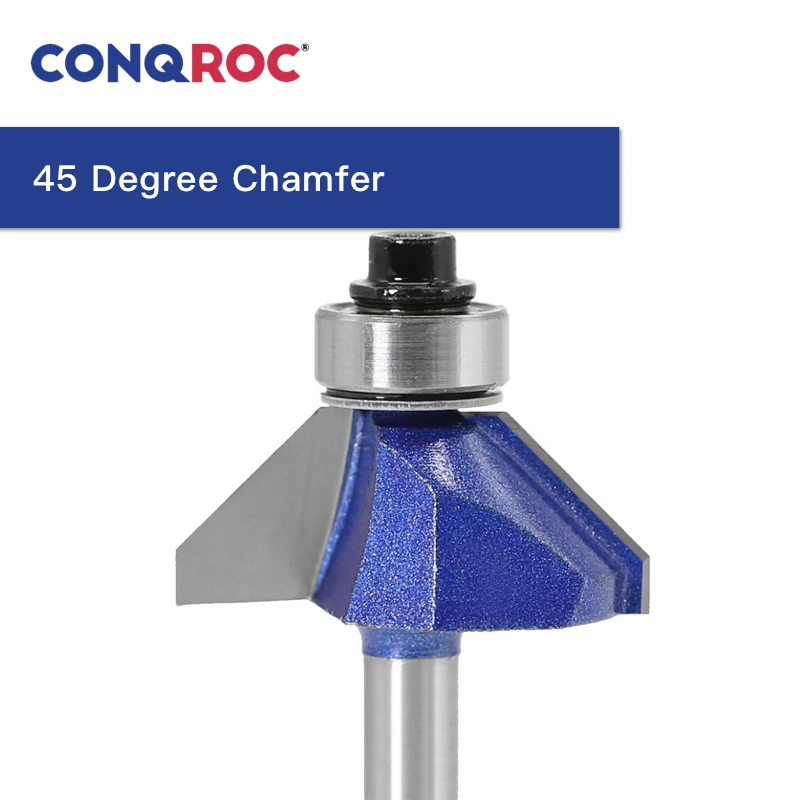 Фреза фреза YG6 с прямым хвостовиком твердосплавная для дерева 45 градусов 6