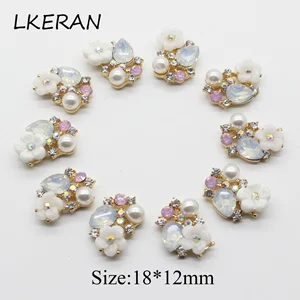 LKERAN 10pcs new DIY decoration buttons metal button wedding dress accessories for 18 * 12mm LKERAN 10pcs new DIY decoration buttons metal button wedding dress accessories for 18 * 12mm