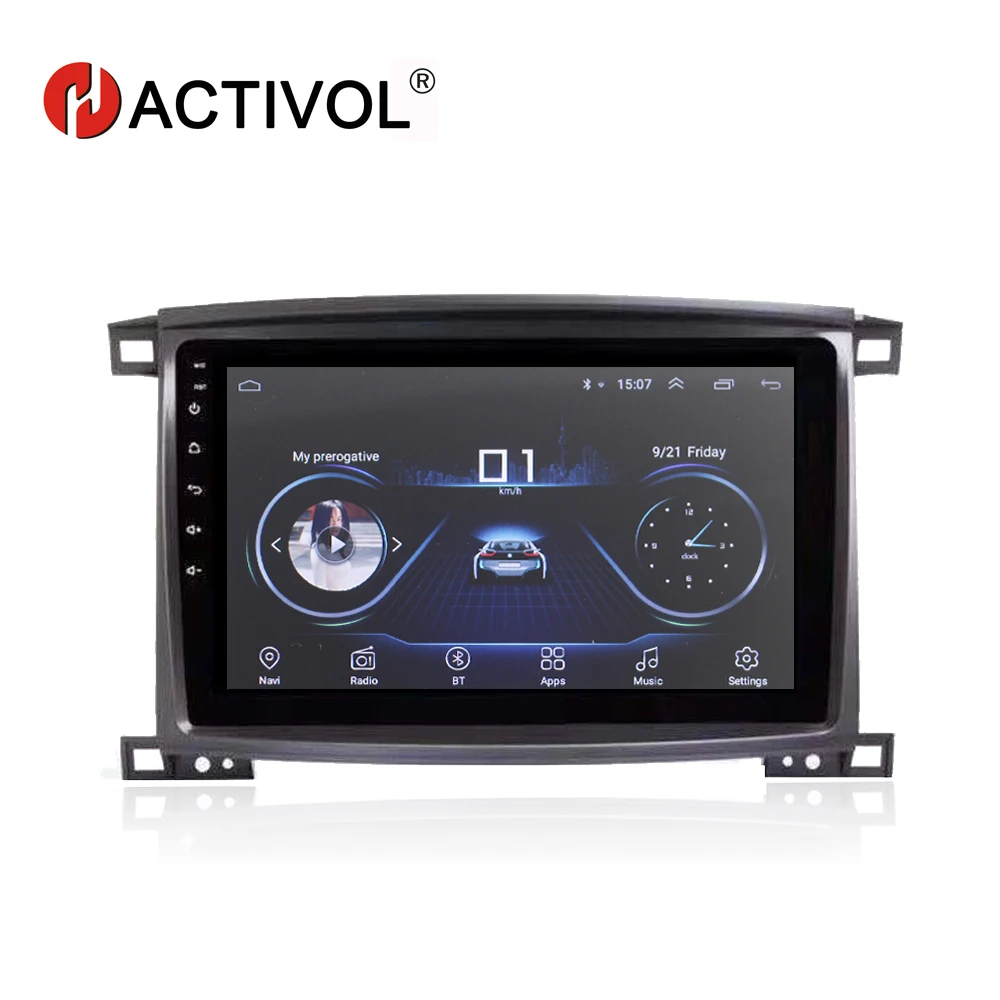 Без CANBUS 9 &quot1024*600 android 8 1 автомобильное радио gps для Toyota Land Cruiser 100 2005 2007