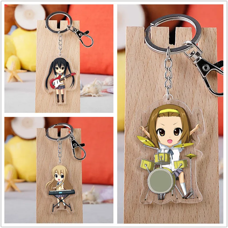 10 шт./лот аниме K-ON! Акриловый брелок игрушечная фигурка Akiyama Mio Tainaka Ritsu подвеска