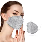 10 шт., дышащая маска с кружевом для взрослых, 4 слоя