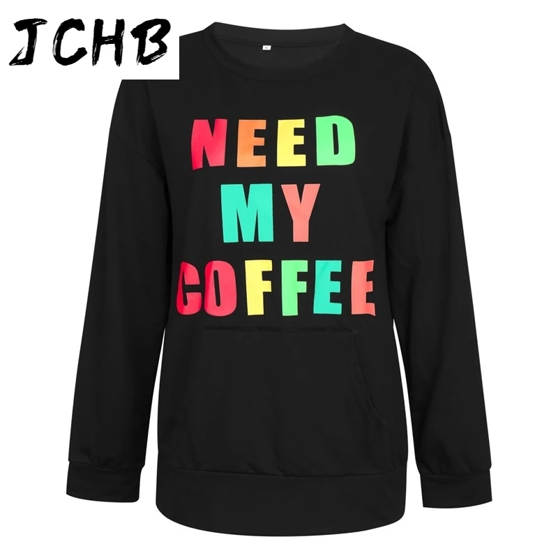 

Printed Letter Hoodies Casual Pullovers Crew Neck Long Sleeve Tops Tracksuits 3XL Plus Size Streetwear Clothing Sweatshirt Women