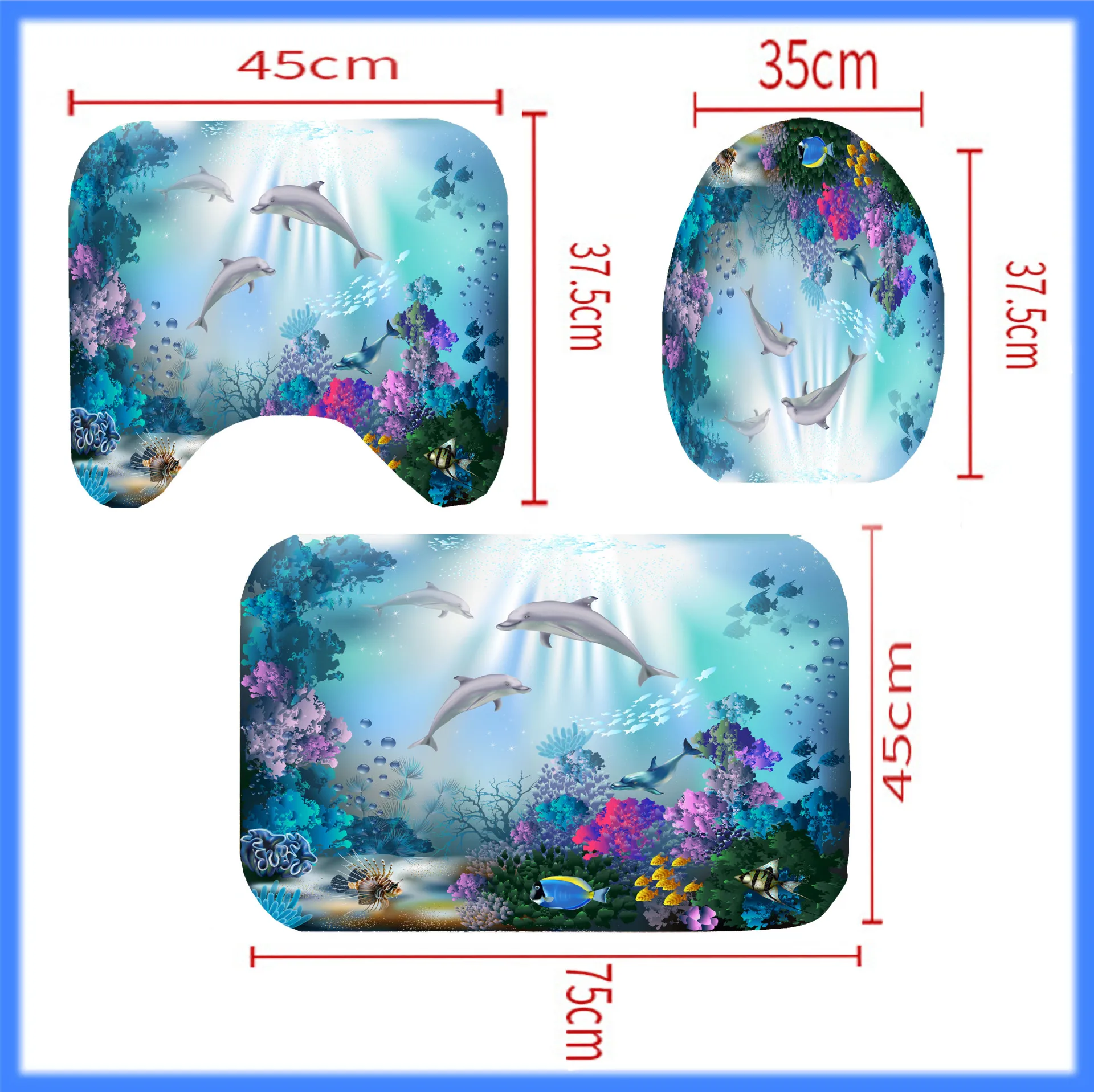 Водонепроницаемая занавеска для душа с тропическими рыбками 12 шт. крючков|Шторы