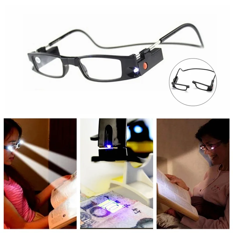 PANDER магнитная шея Висячие очки для чтения мужской светодиодный светильник